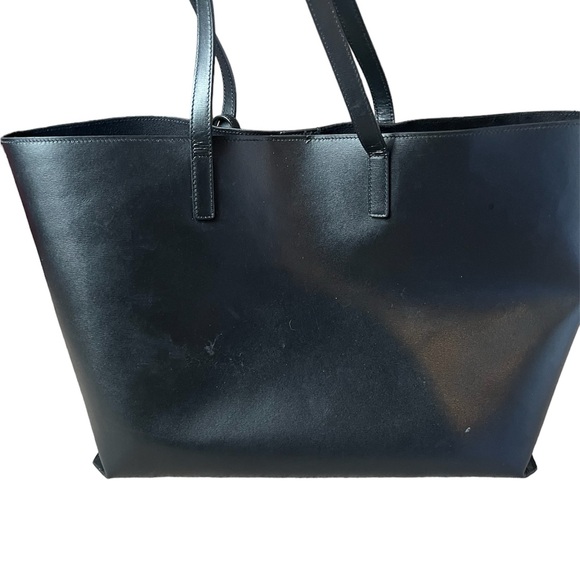 Yves Saint Laurent Monogram Black in Leather Tote Bag - Picture 11 of 12